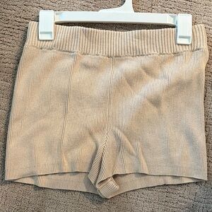 MOTHER Tan Knit Shorts